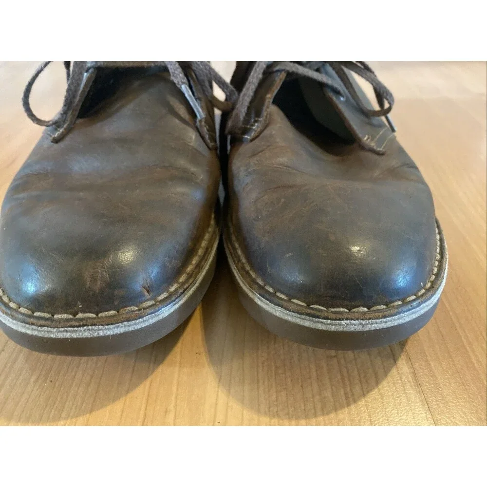 Clarks Chukka Boots Mens 11 M Brown Leather Distressed Bushacre Heritage Rustic‎